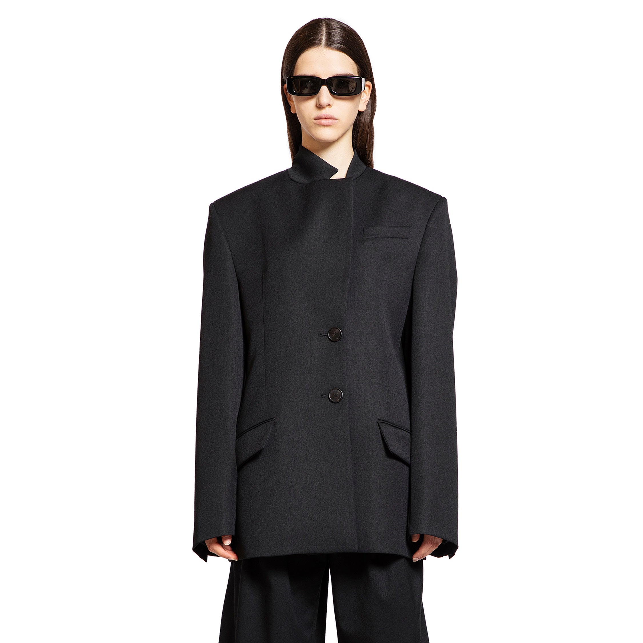 THE ATTICO WOMAN BLACK BLAZERS