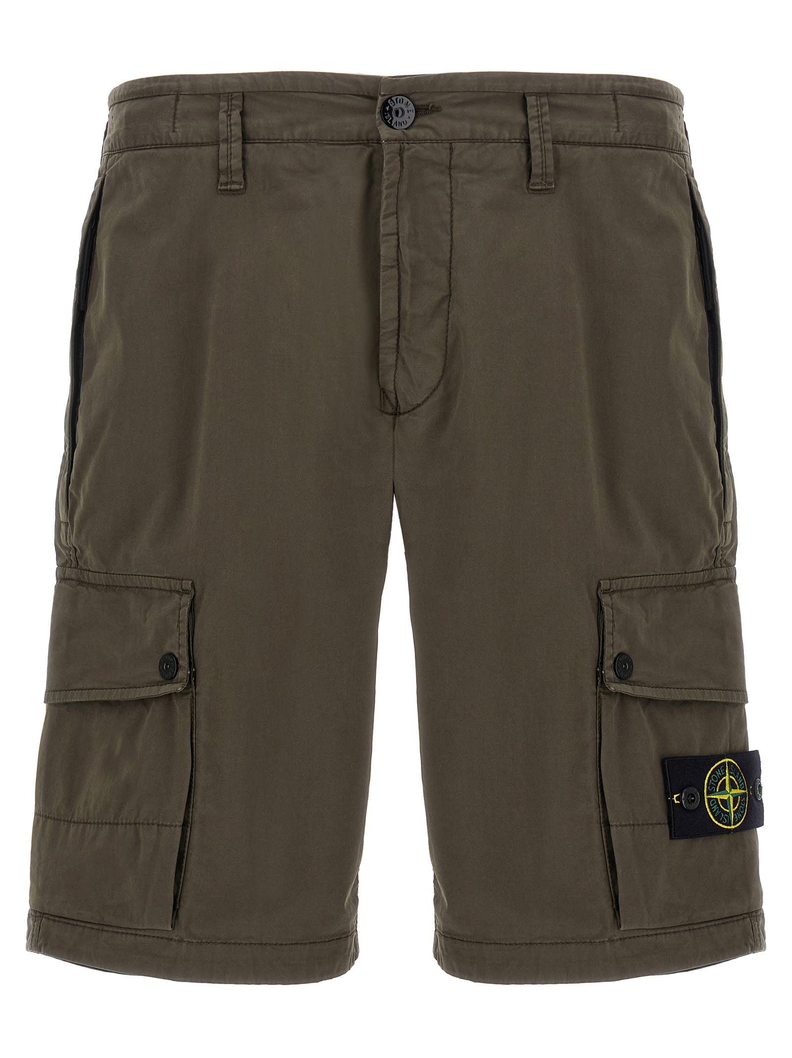 Stone Island Logo徽章百慕大短裤