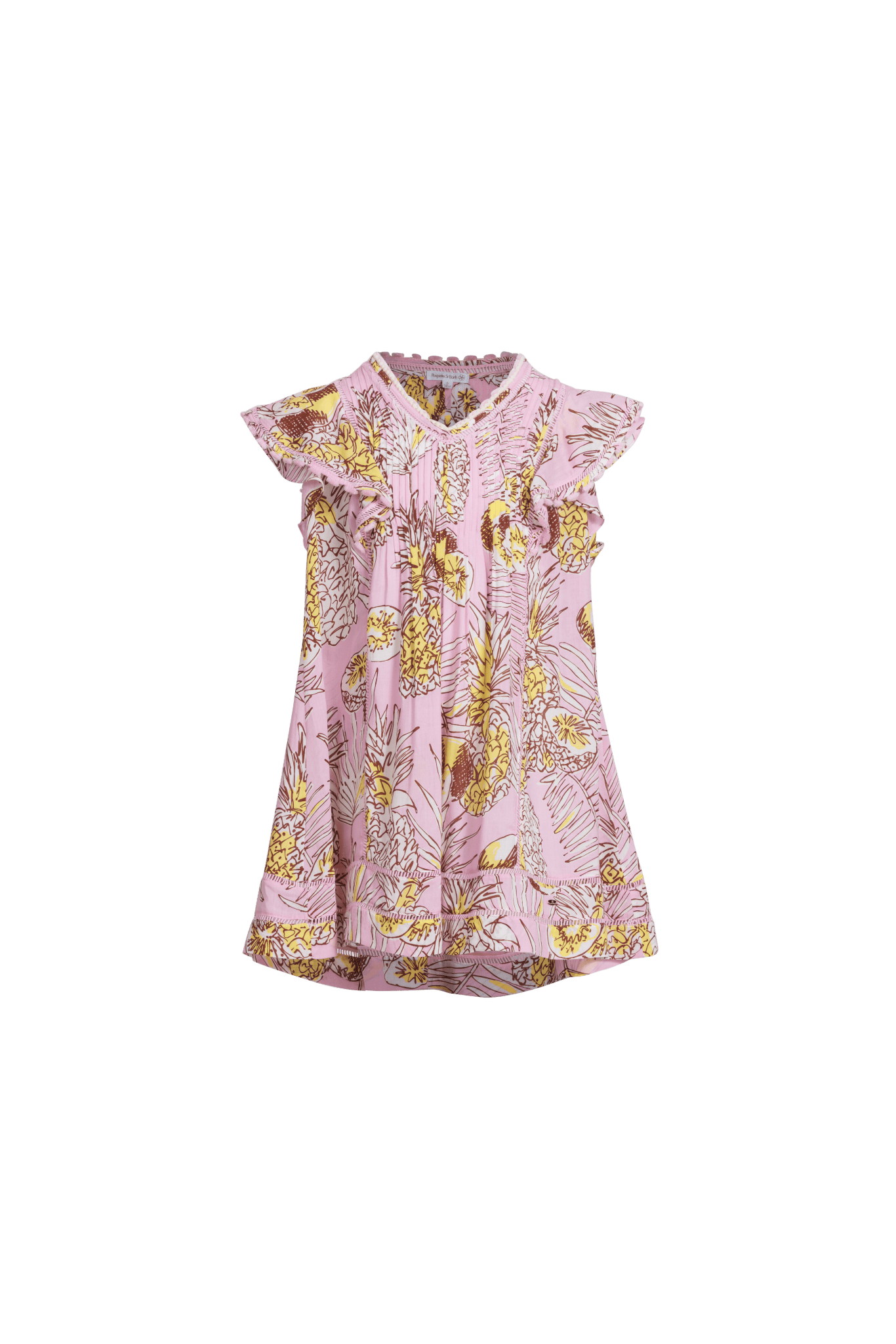 Mini Dress Camelia for girls - Pink Karibia