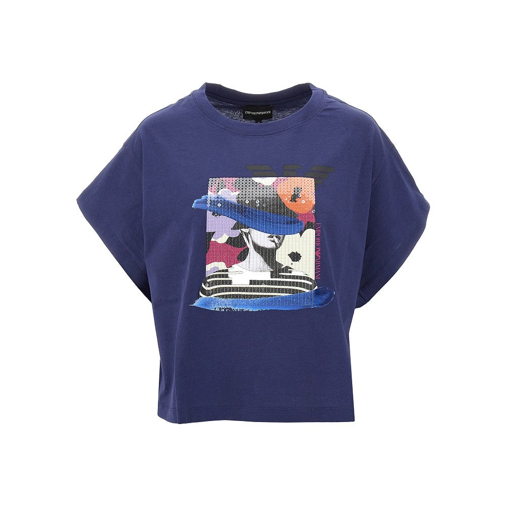 EMPORIO ARMANI Sustainability Values T-shirt with print Woman