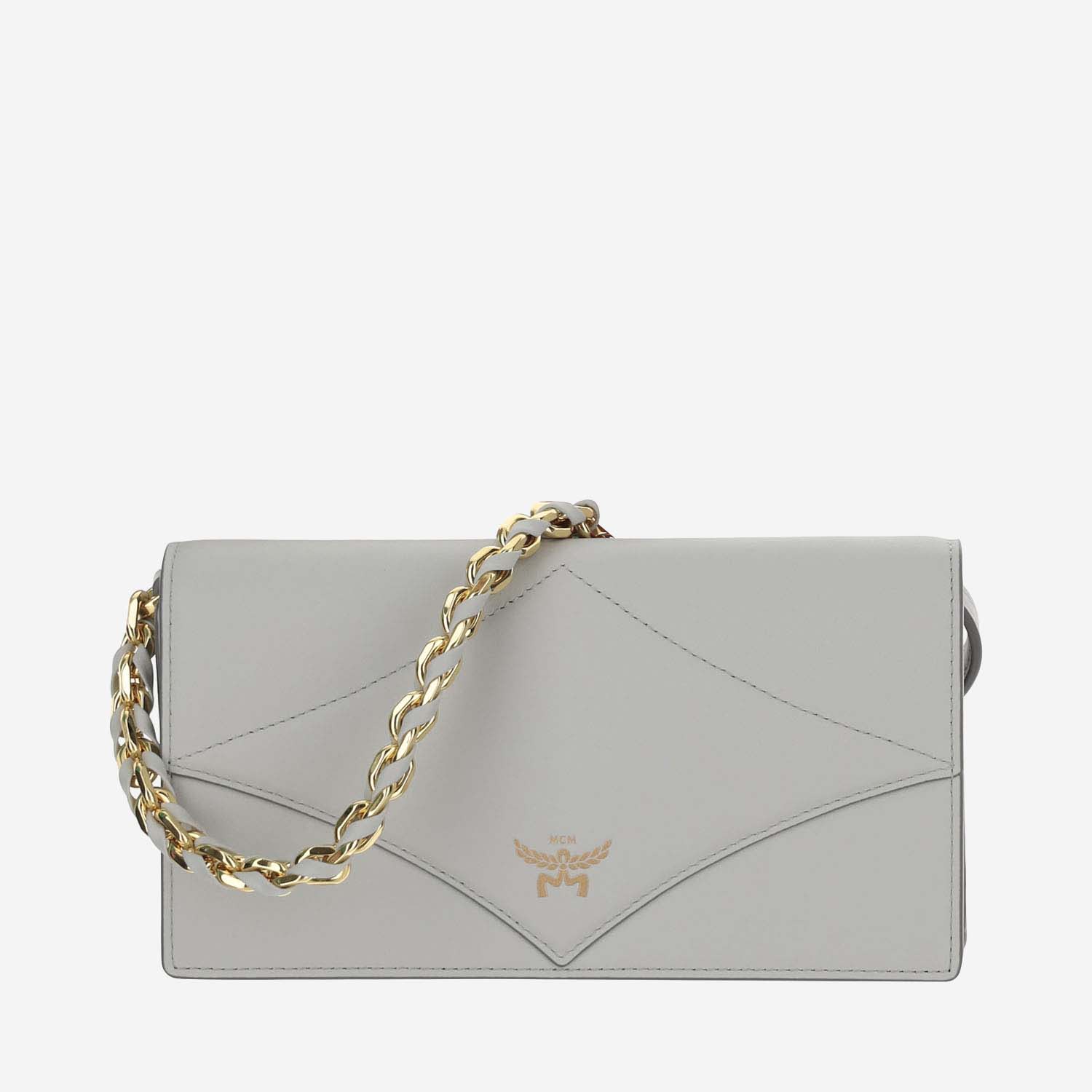 MCM Logo 皮革单肩包