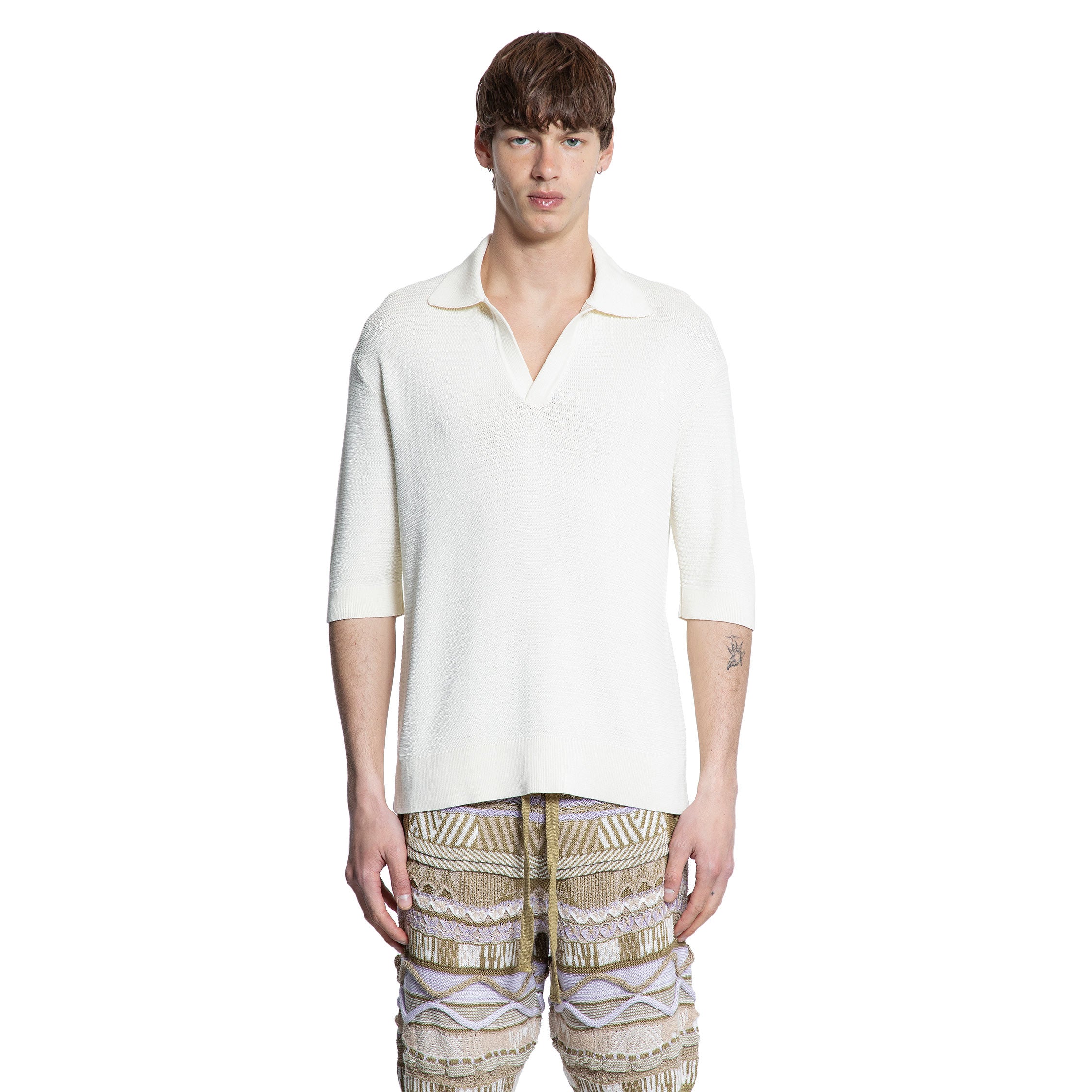 LANEUS MAN OFF-WHITE T-SHIRTS & TANK TOPS