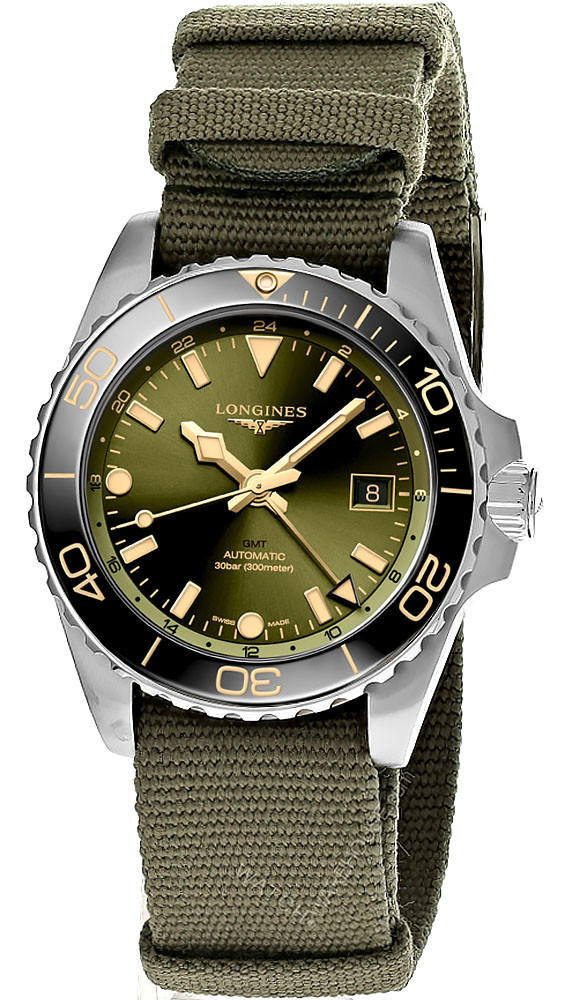 LONGINES Hydro Conquest GMT 41MM AUTO Green Dial Men's Watch L3.790.4.06.2 / L37904062