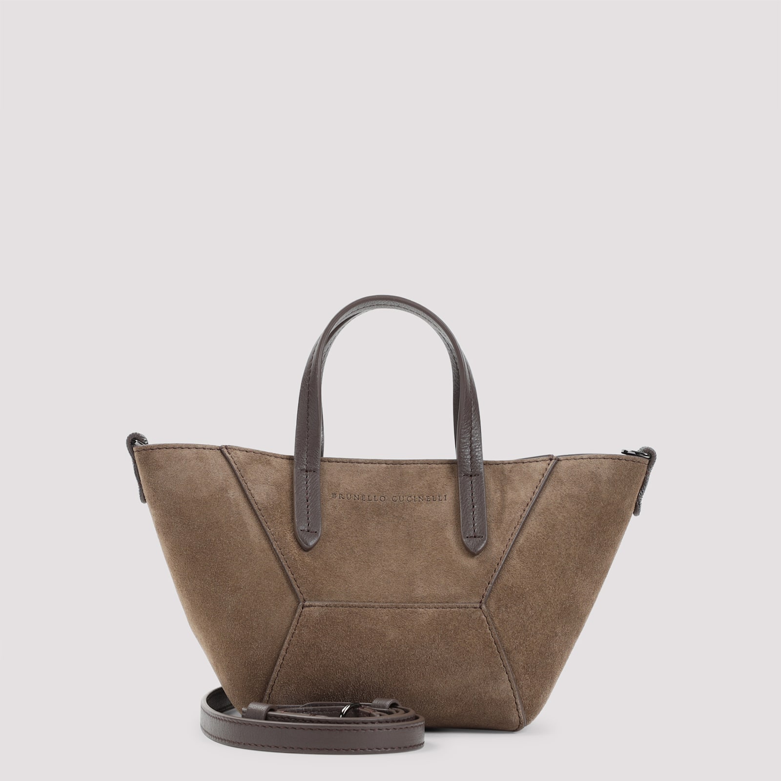 Brunello Cucinelli Suede Duomini Bag