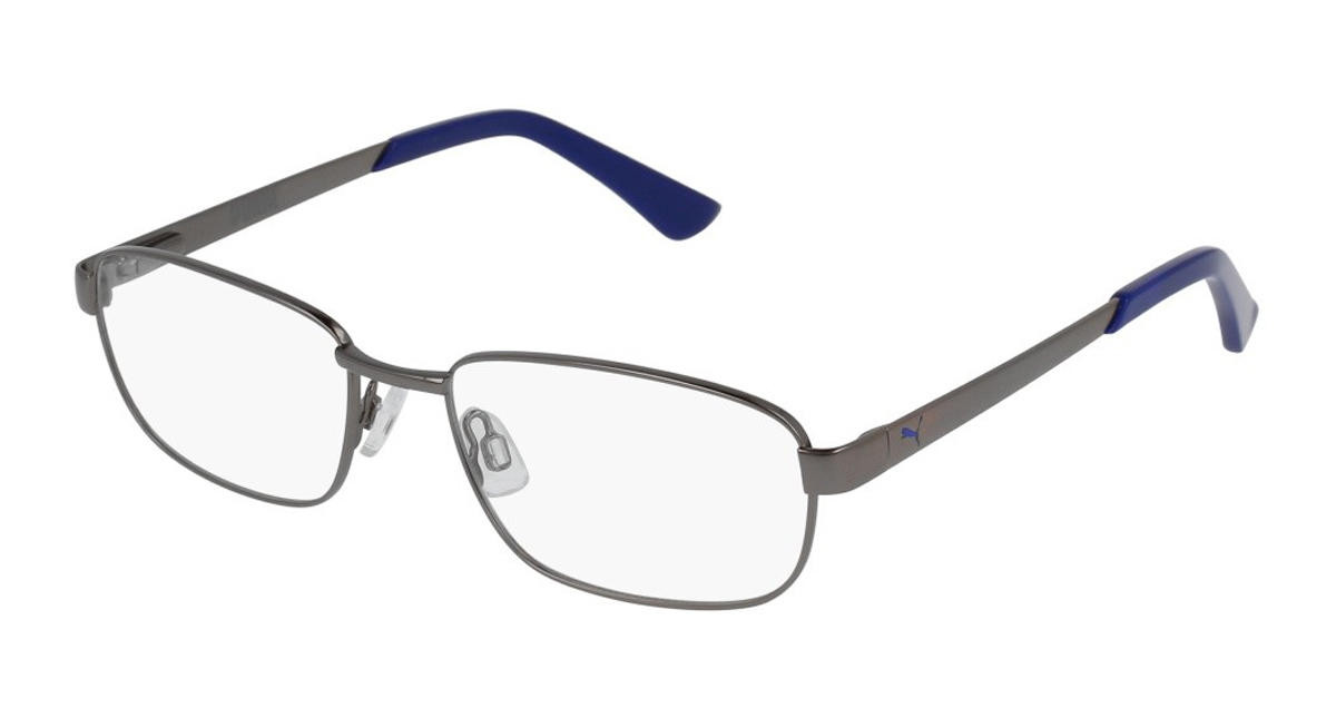 Puma Grey Rectangle Metal Junior Eyewear 51mm PJ0011O 003