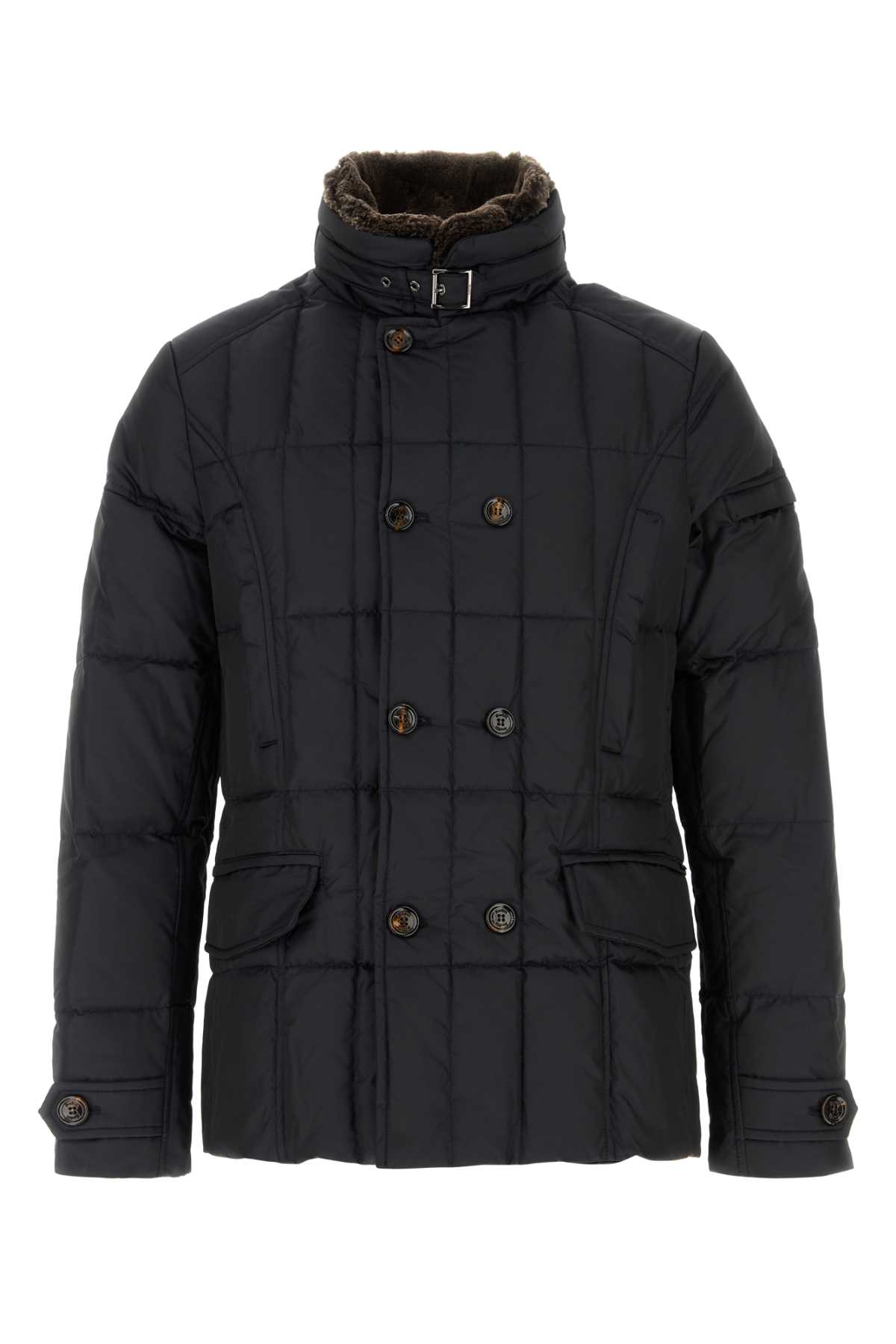 Moorer Midnight Blue Polyester Siro Down Jacket