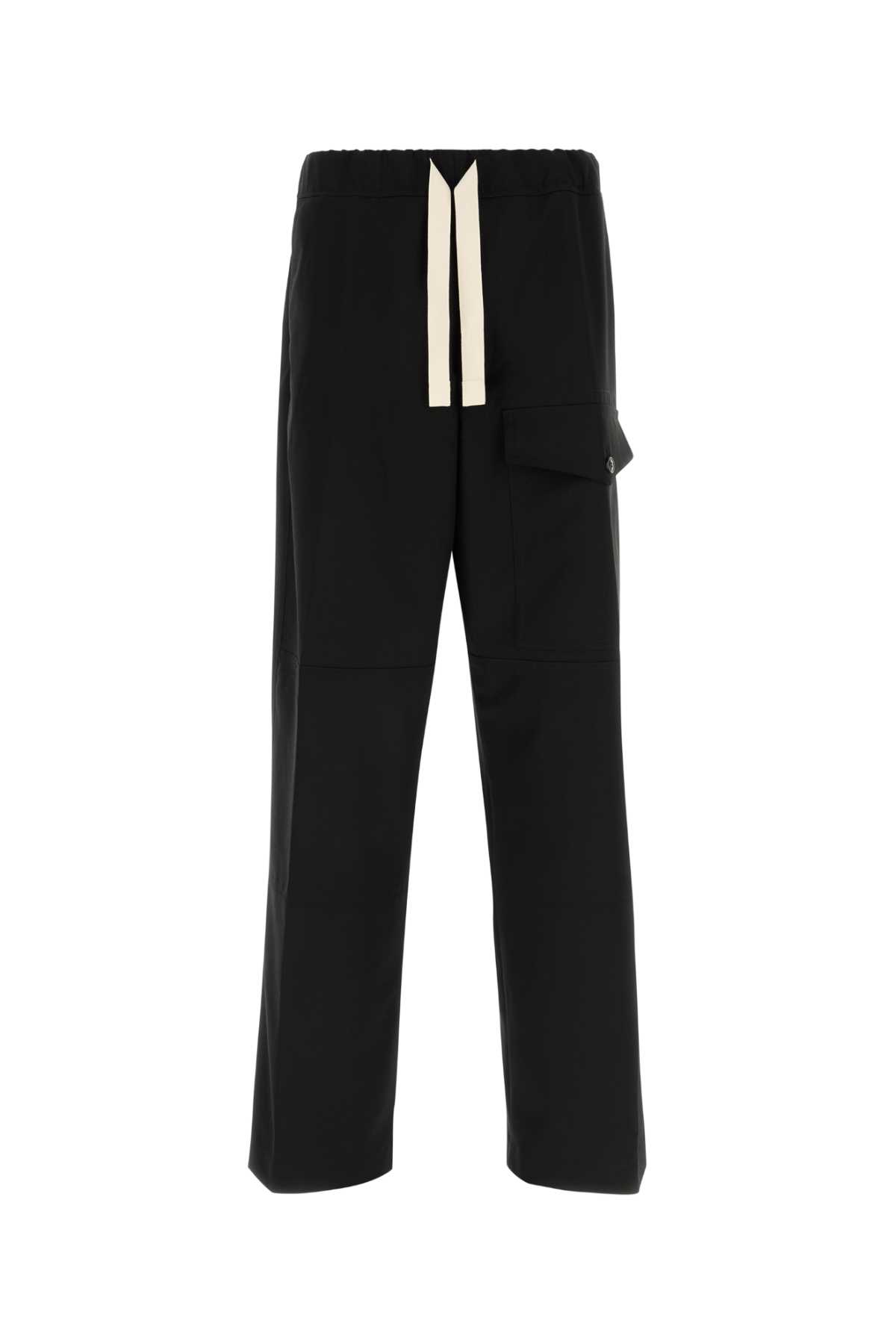 Dries Van Noten 黑色羊毛 Pannoch 裤