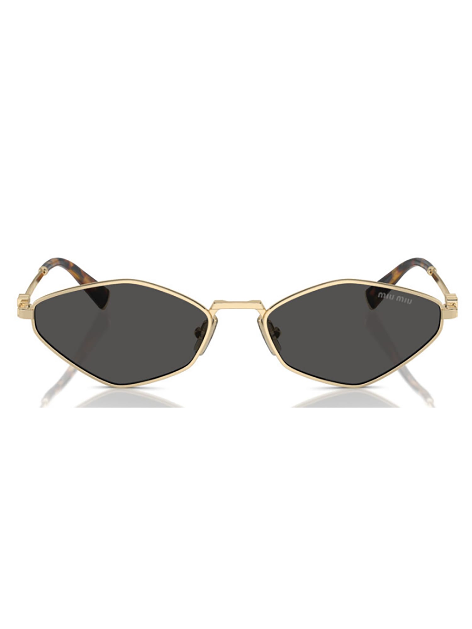 Miu Miu Mu 56zs Pale Gold Sunglasses