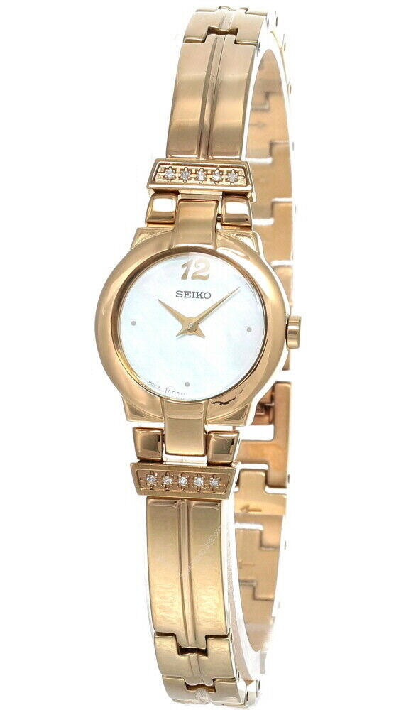 Seiko MOP Dial Gold-tone SS Women's Watch SUJD38
