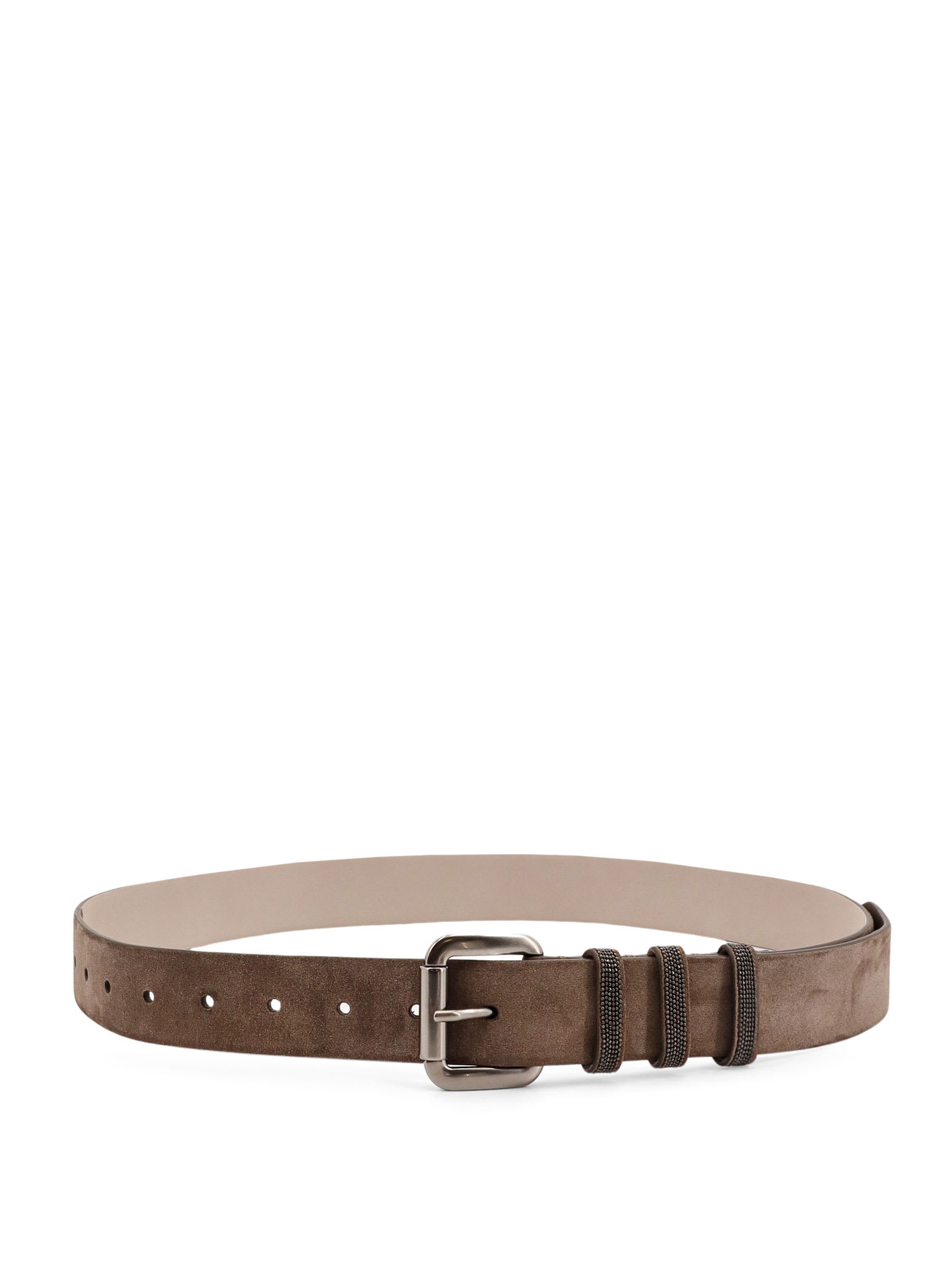 Brunello Cucinelli Monile Suede Belt
