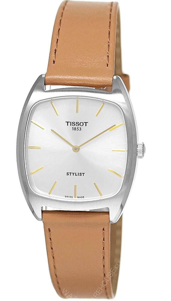 TISSOT Heritage Stylist 32x32MM Square Dial Leather Unisex Watch T159.909.16.031.00 / T1599091603100