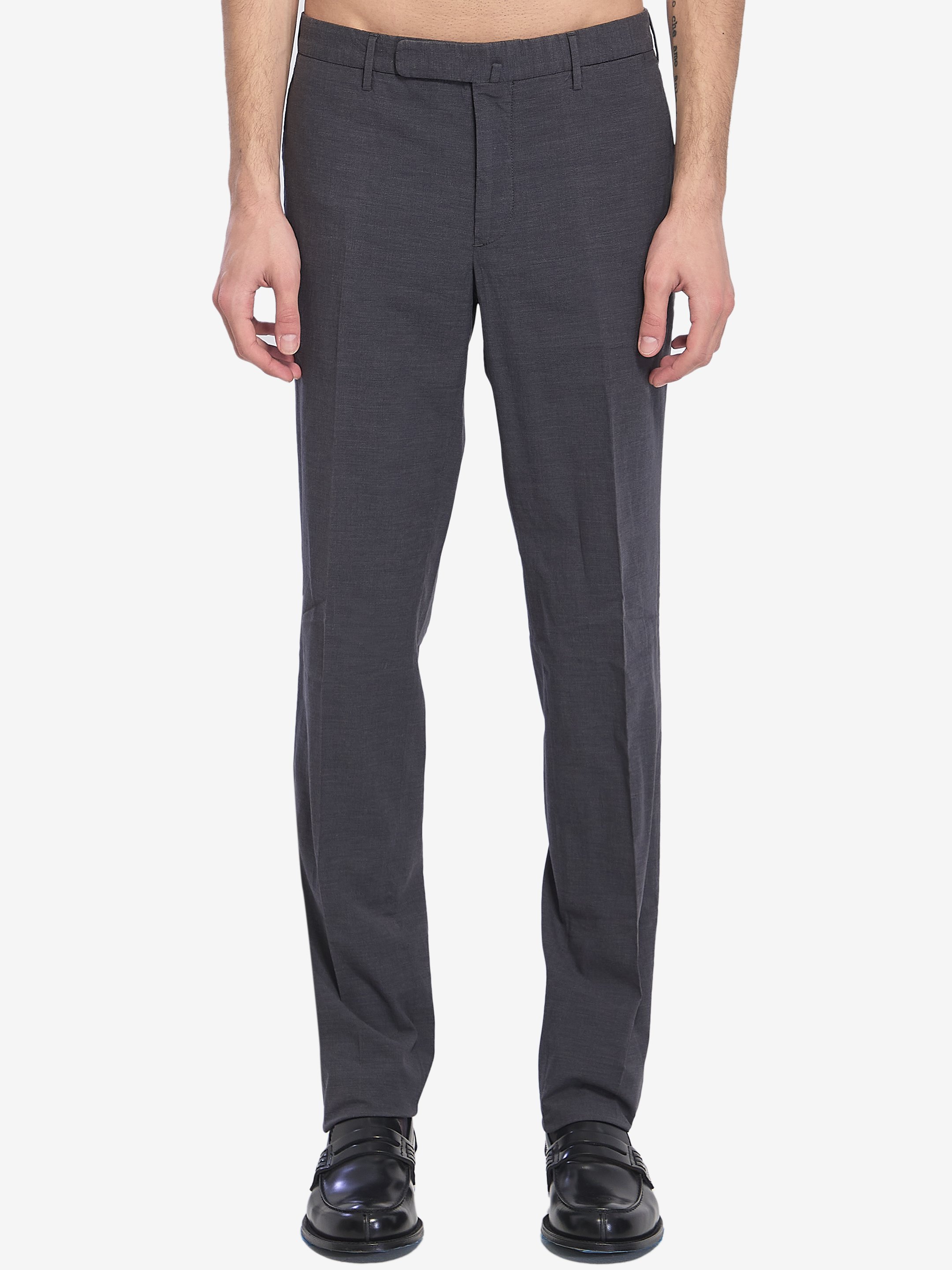 Gray trousers