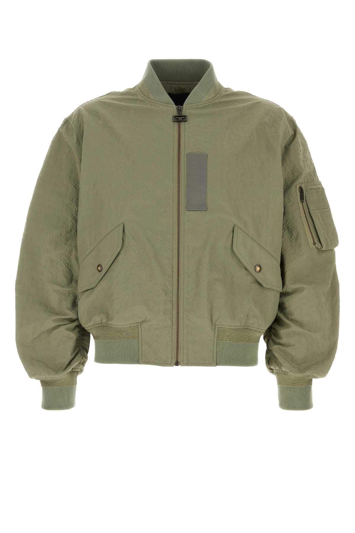 Givenchy Sage Green Tech Fabric Bomber Jacket