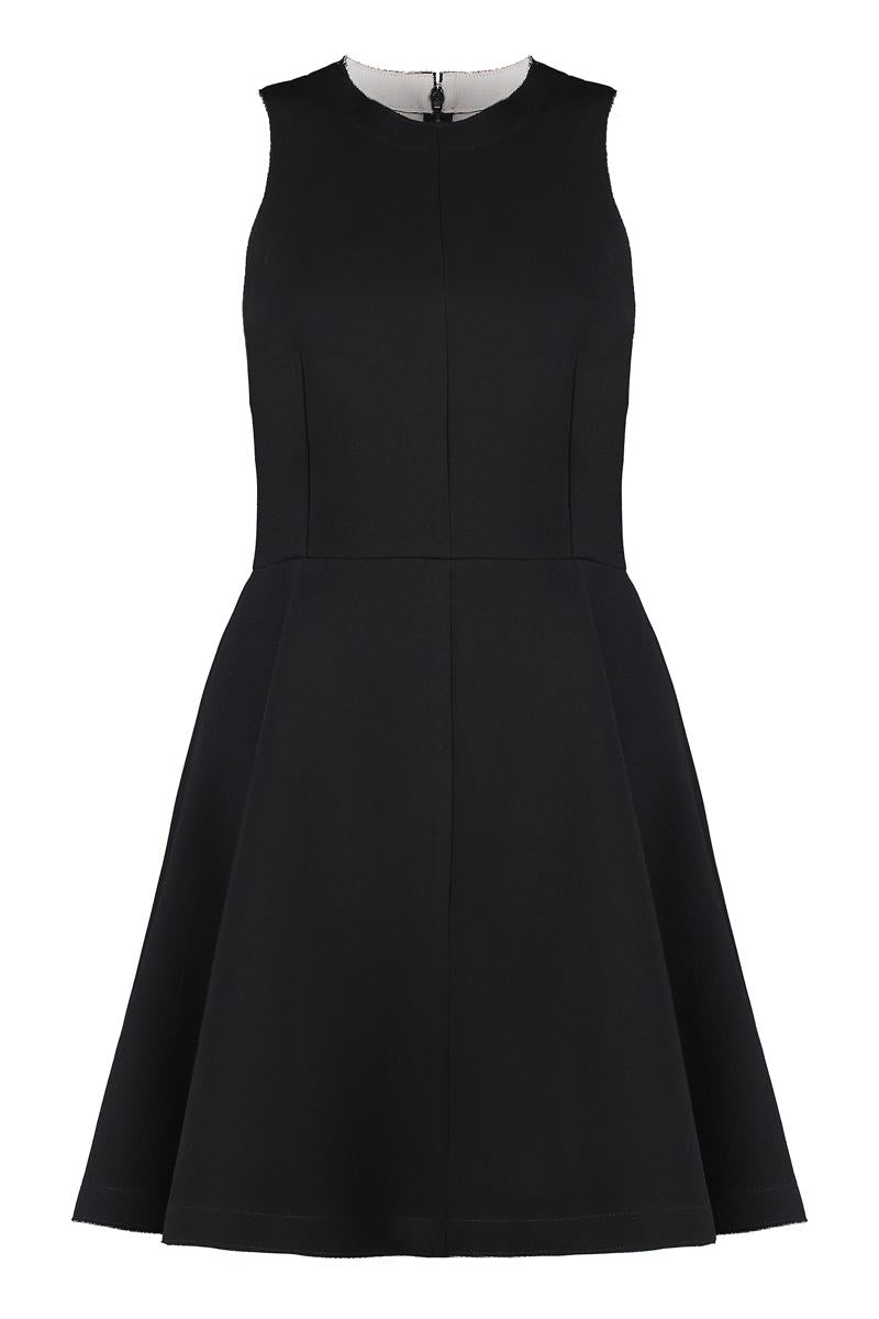 AMI Paris Flared Crèpe Dress
