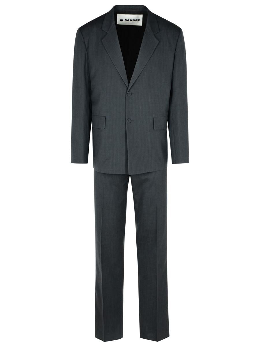 Jil Sander 灰色羊毛西装套装