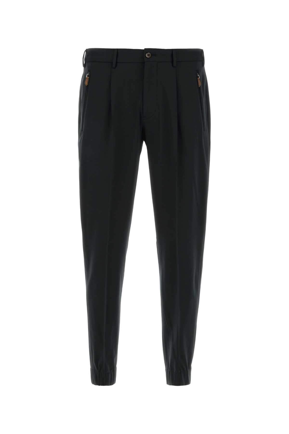 PT Torino Black Stretch Cotton Blend Pant