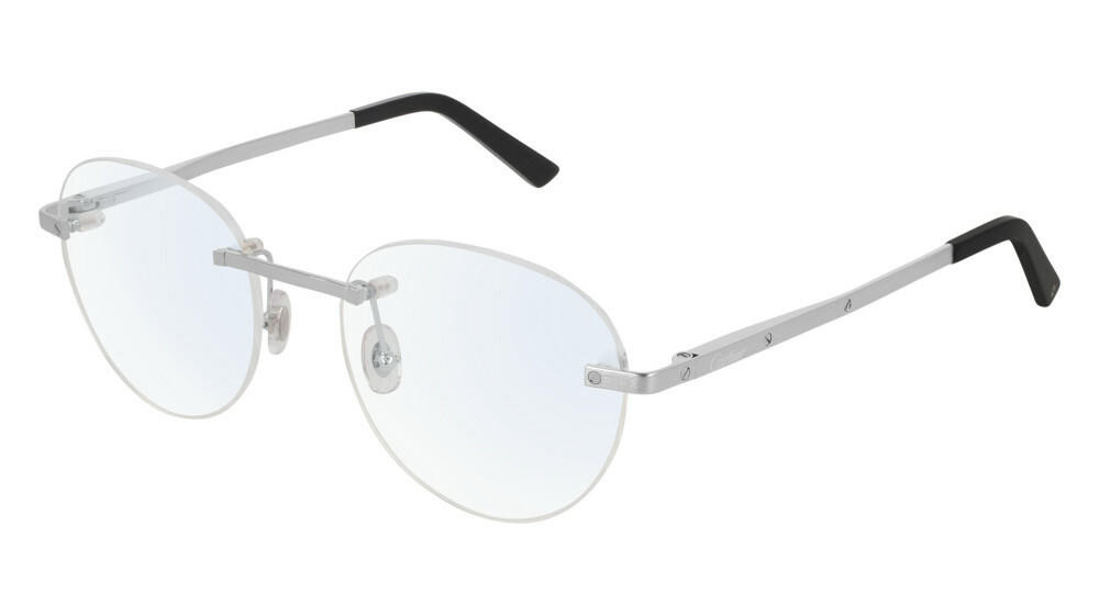 CARTIER Round Rimless Gold Metal 53-19-140mm Unisex Eyewear CT0109O 002