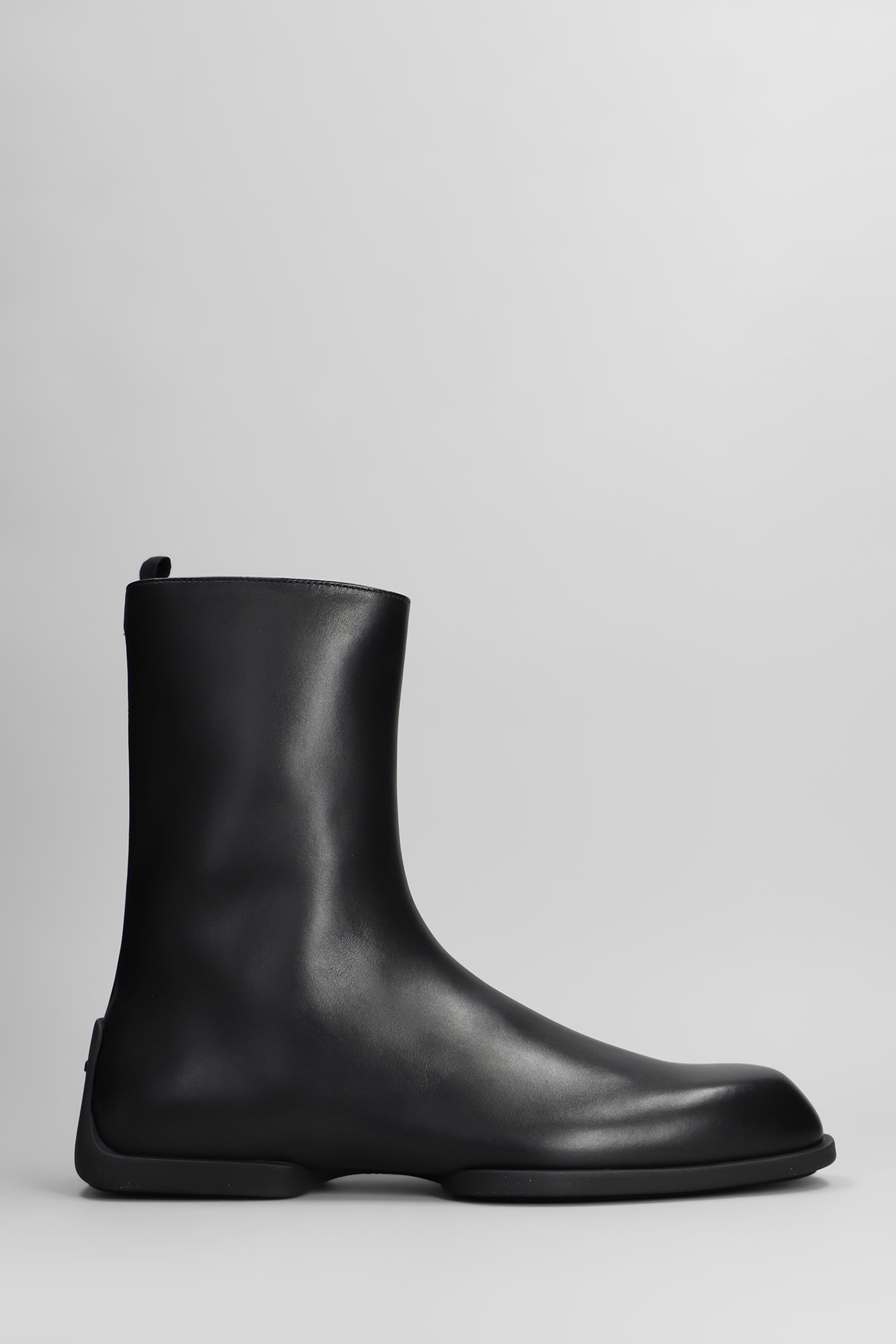 Jil Sander 黑色皮革短靴