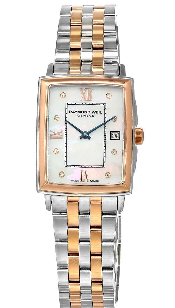 RAYMOND WEIL Toccata Quartz SS MOP Dial Two-Tone Women's Watch 5925-SP5-00995
