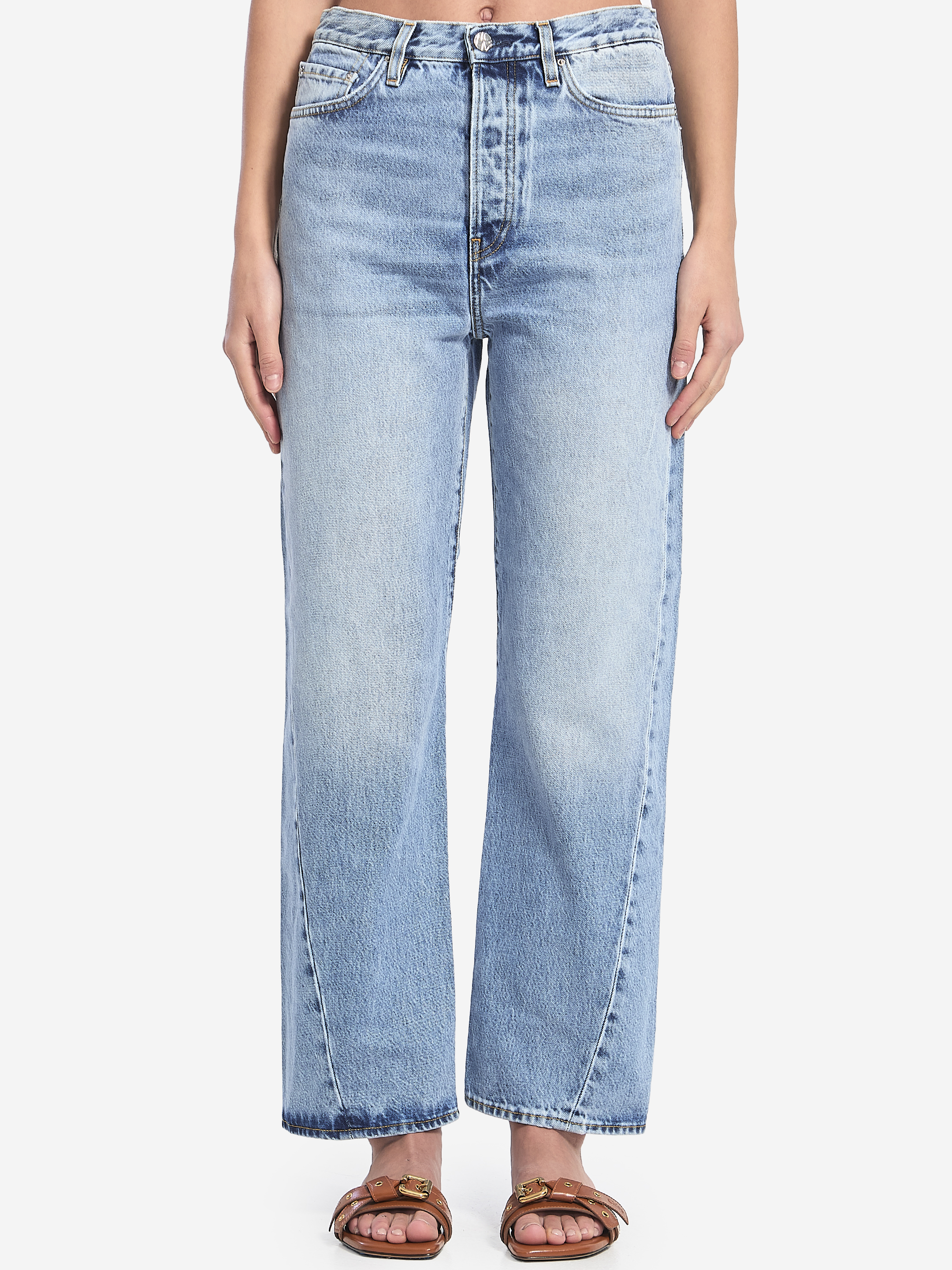 Twisted seam jeans
