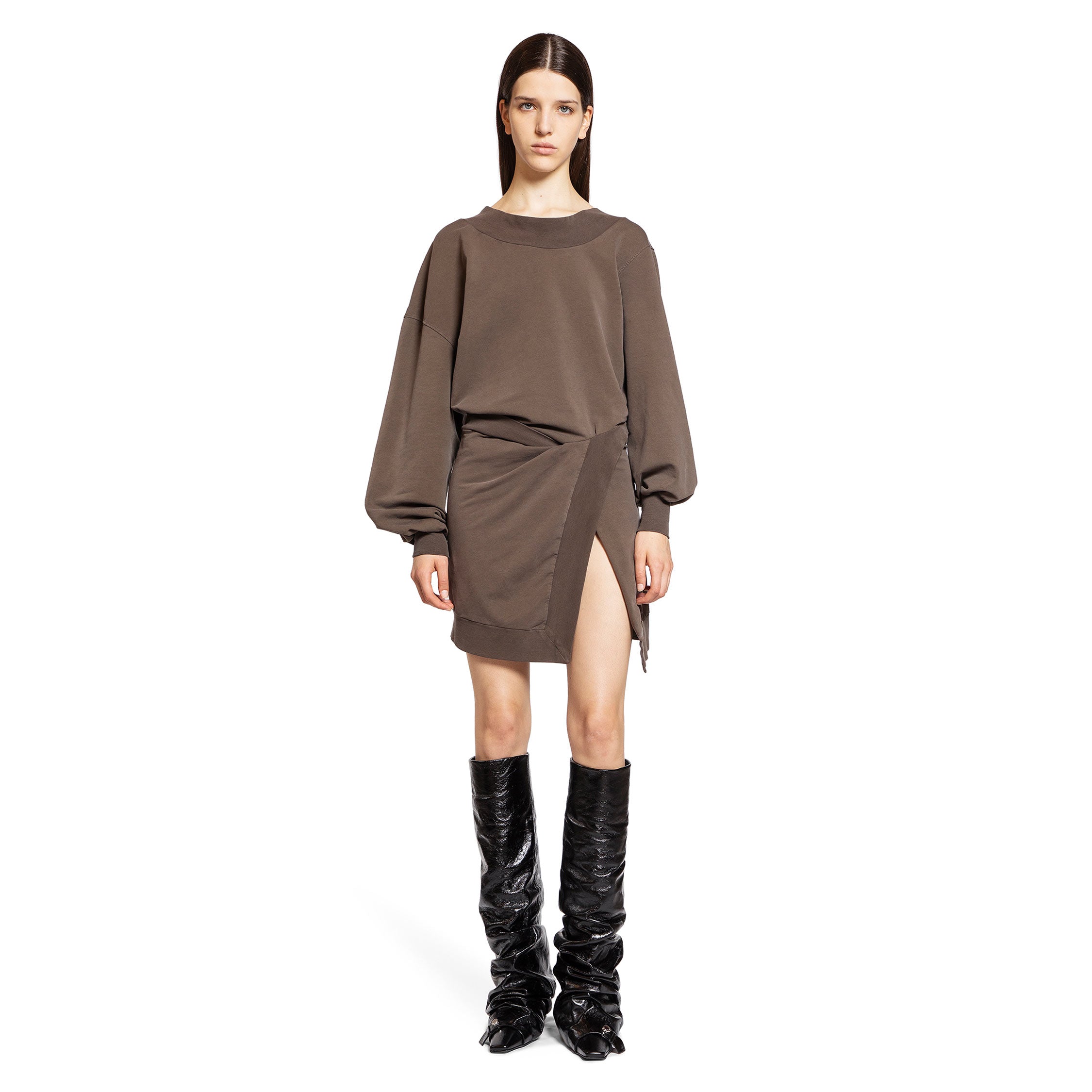 THE ATTICO WOMAN BROWN DRESSES