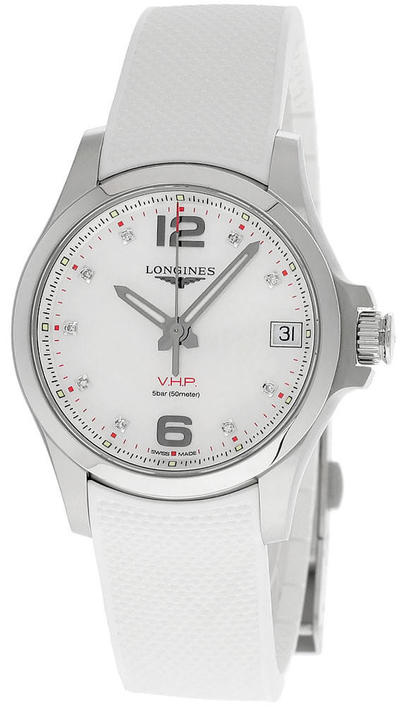LONGINES Conquest V.H.P. 36MM Diamond MOP Dial Women's Watch L3.316.4.87.9 / L33164879