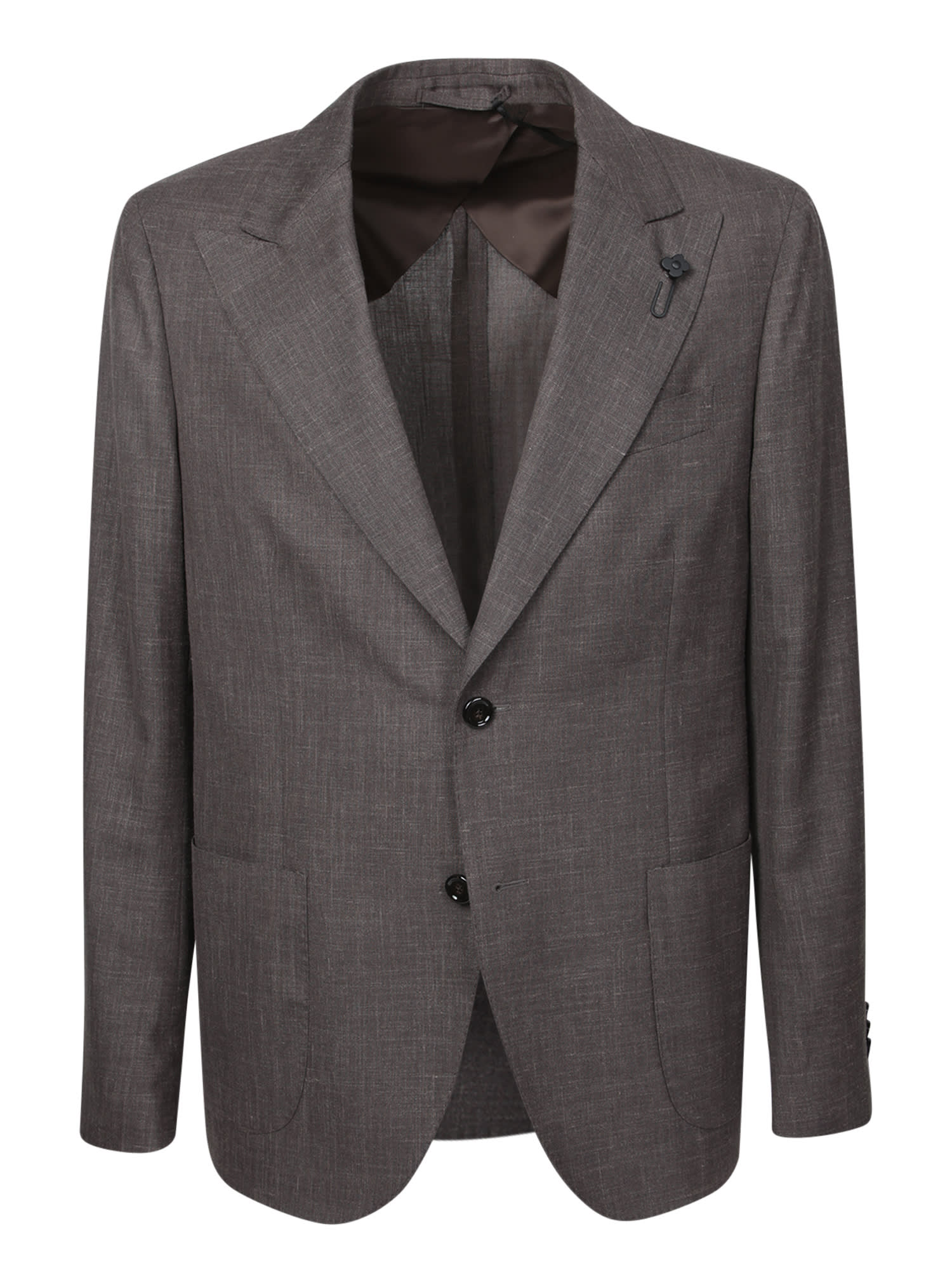 Lardini Flamed Grey Wool Jacket