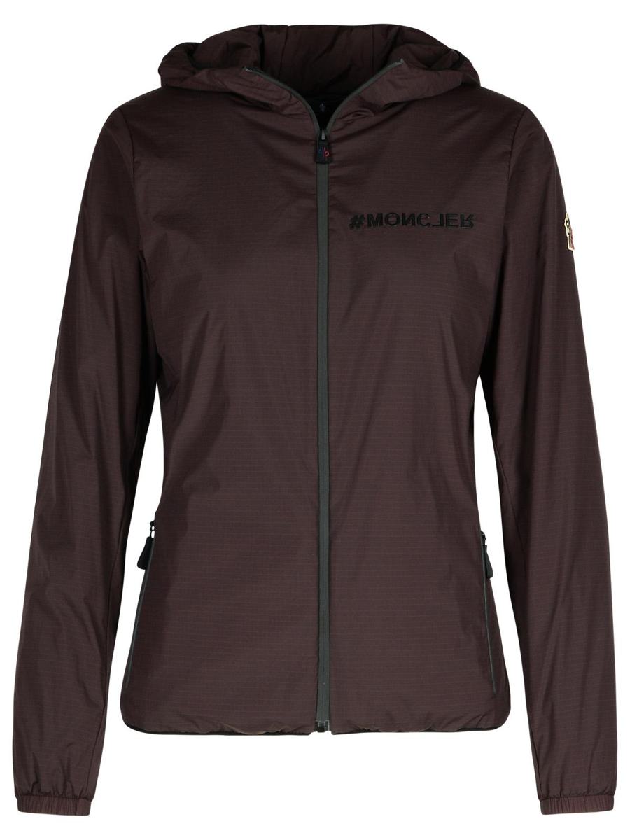 Moncler Grenoble 'Mietres' 棕色尼龙混纺夹克