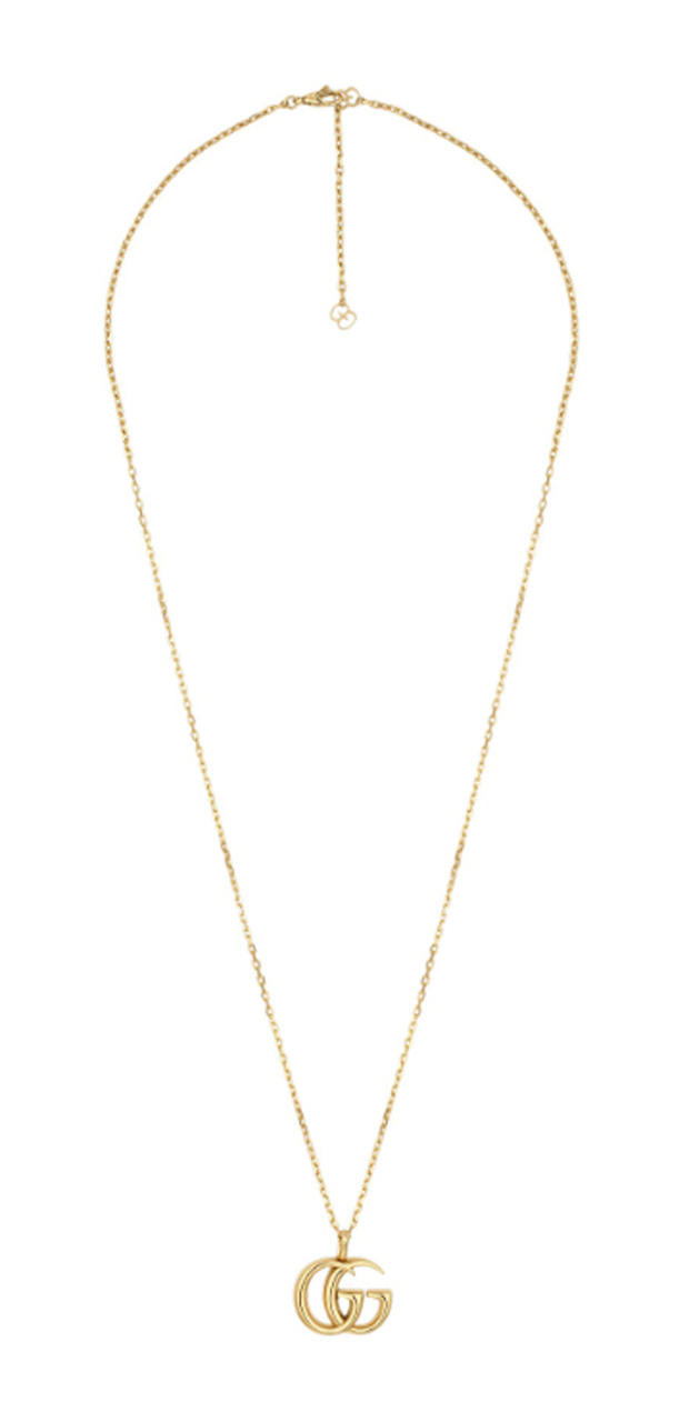 GUCCI GG Pendant Small 18K Yellow Gold Women's Necklace YBB50208800100U