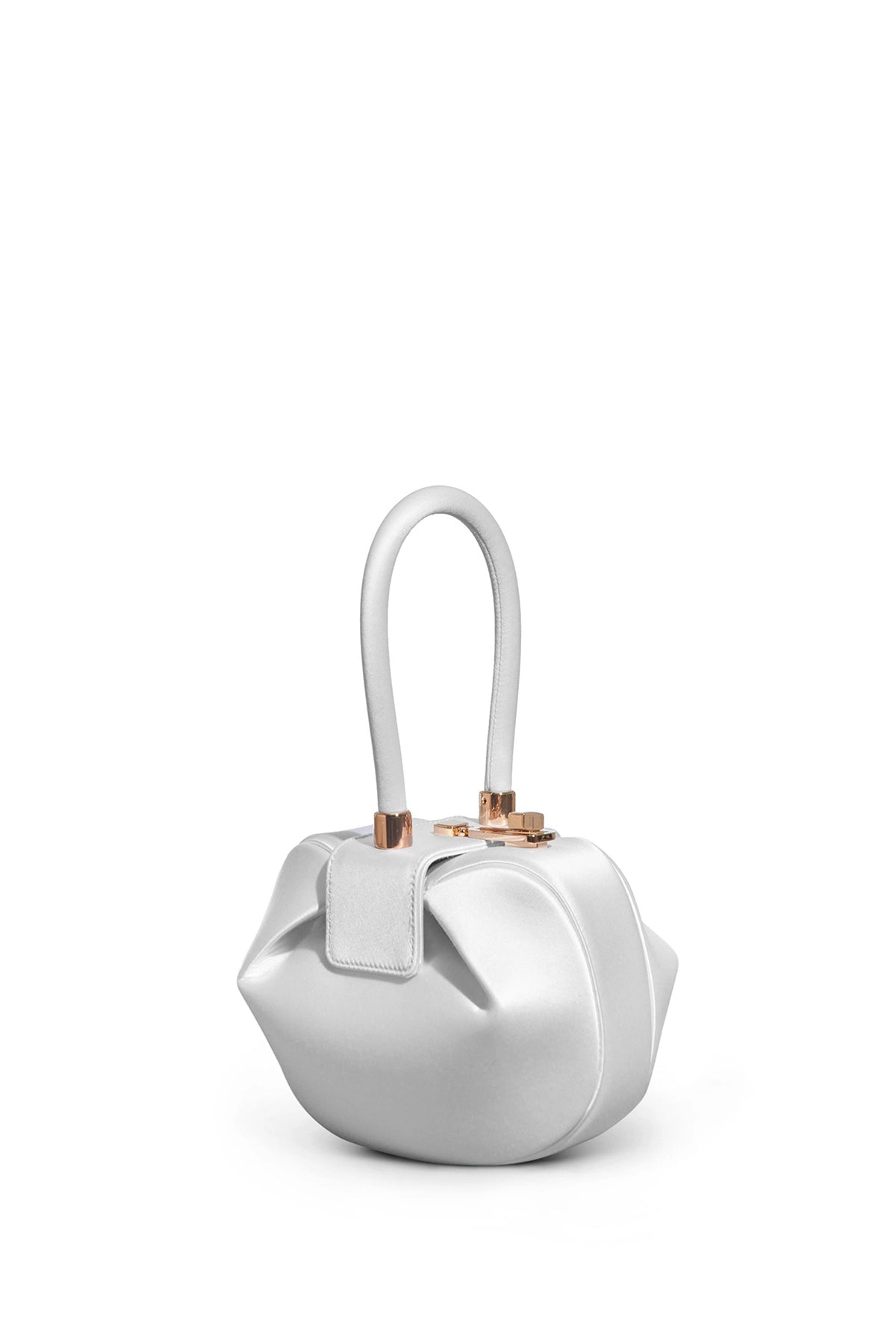 Demi Bag in White Satin