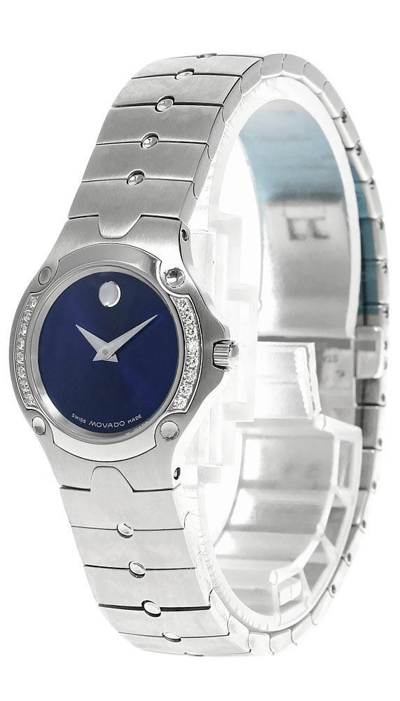 MOVADO Sport Stainless Steel Blue Museum Dial Women's Watch 0604837