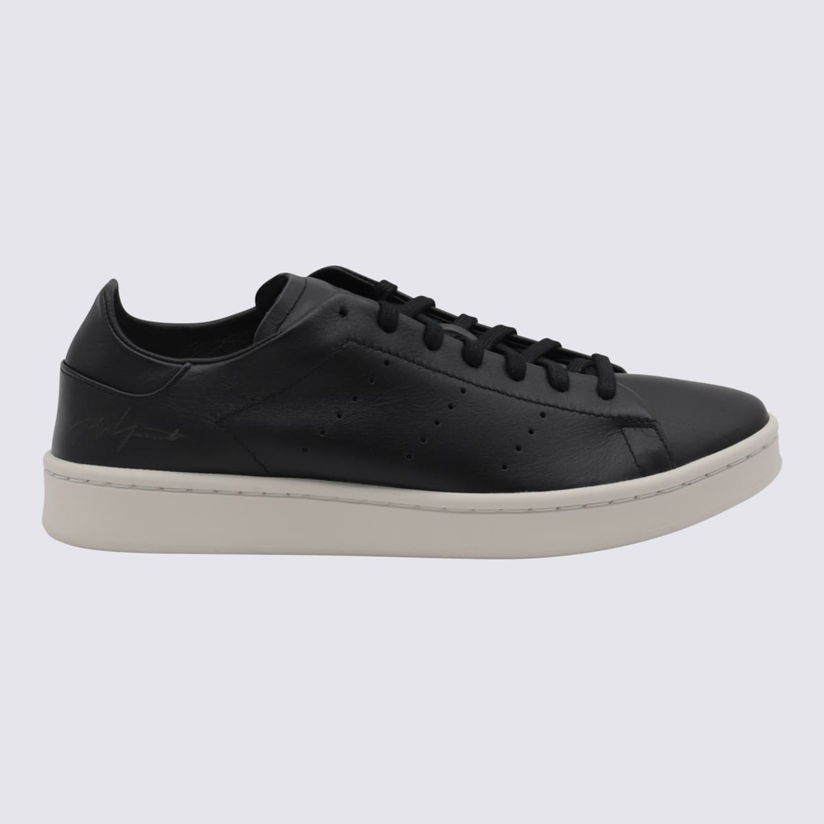 Y-3 Black Leather Sneakers