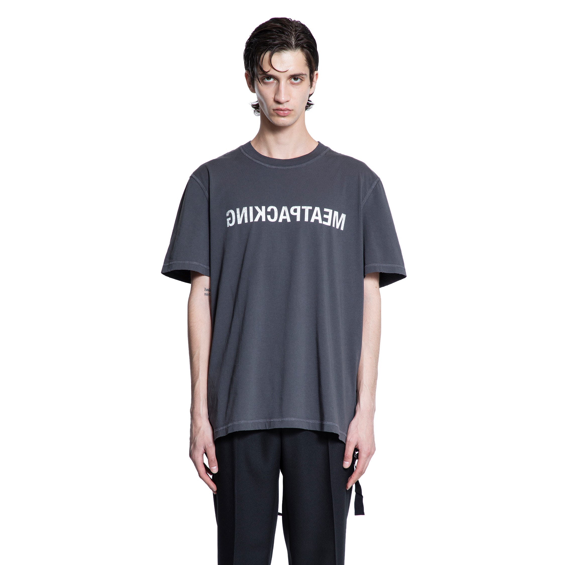 HELMUT LANG MAN GREY T-SHIRTS & TANK TOPS