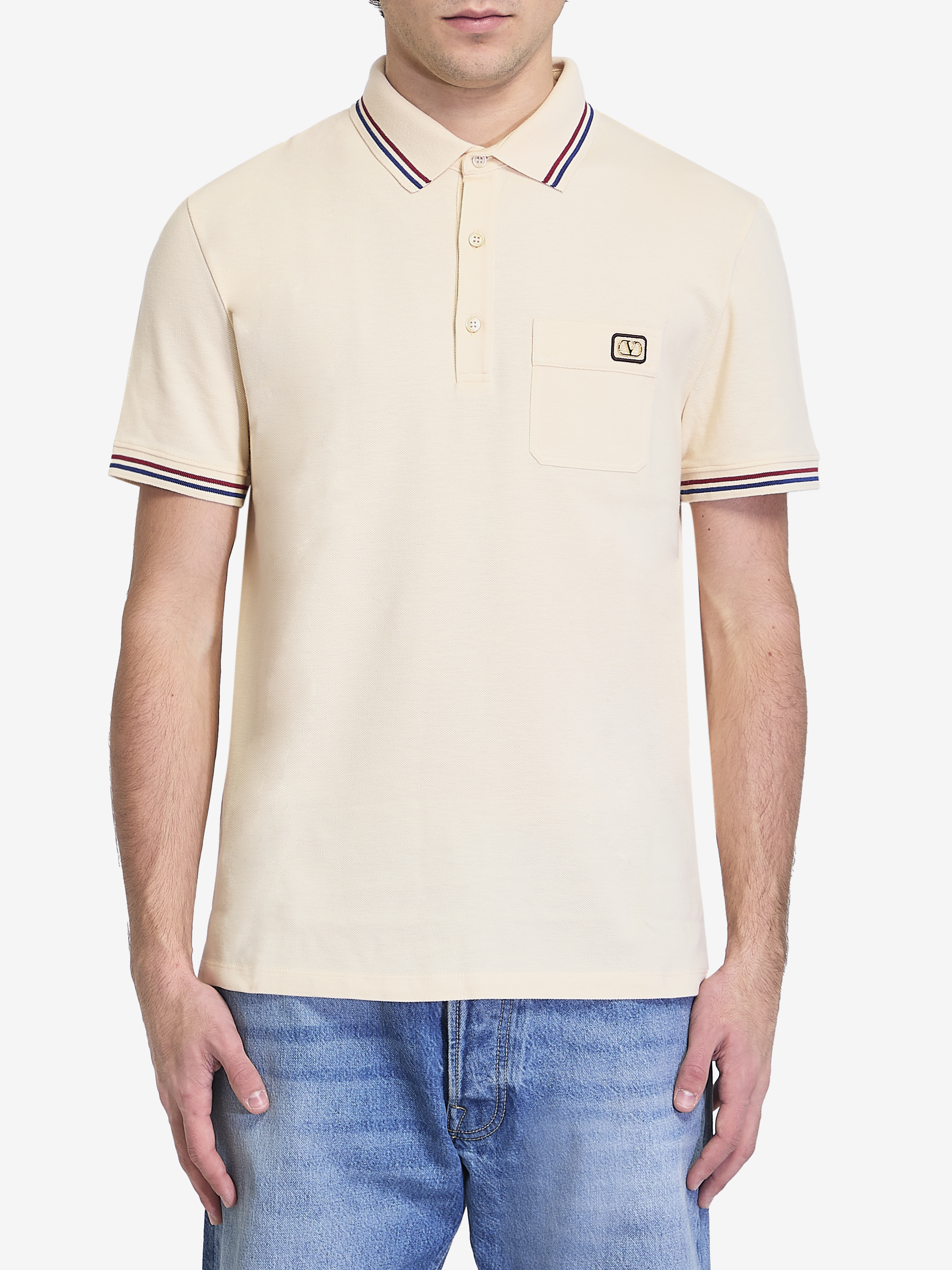 Piqu cotton polo shirt