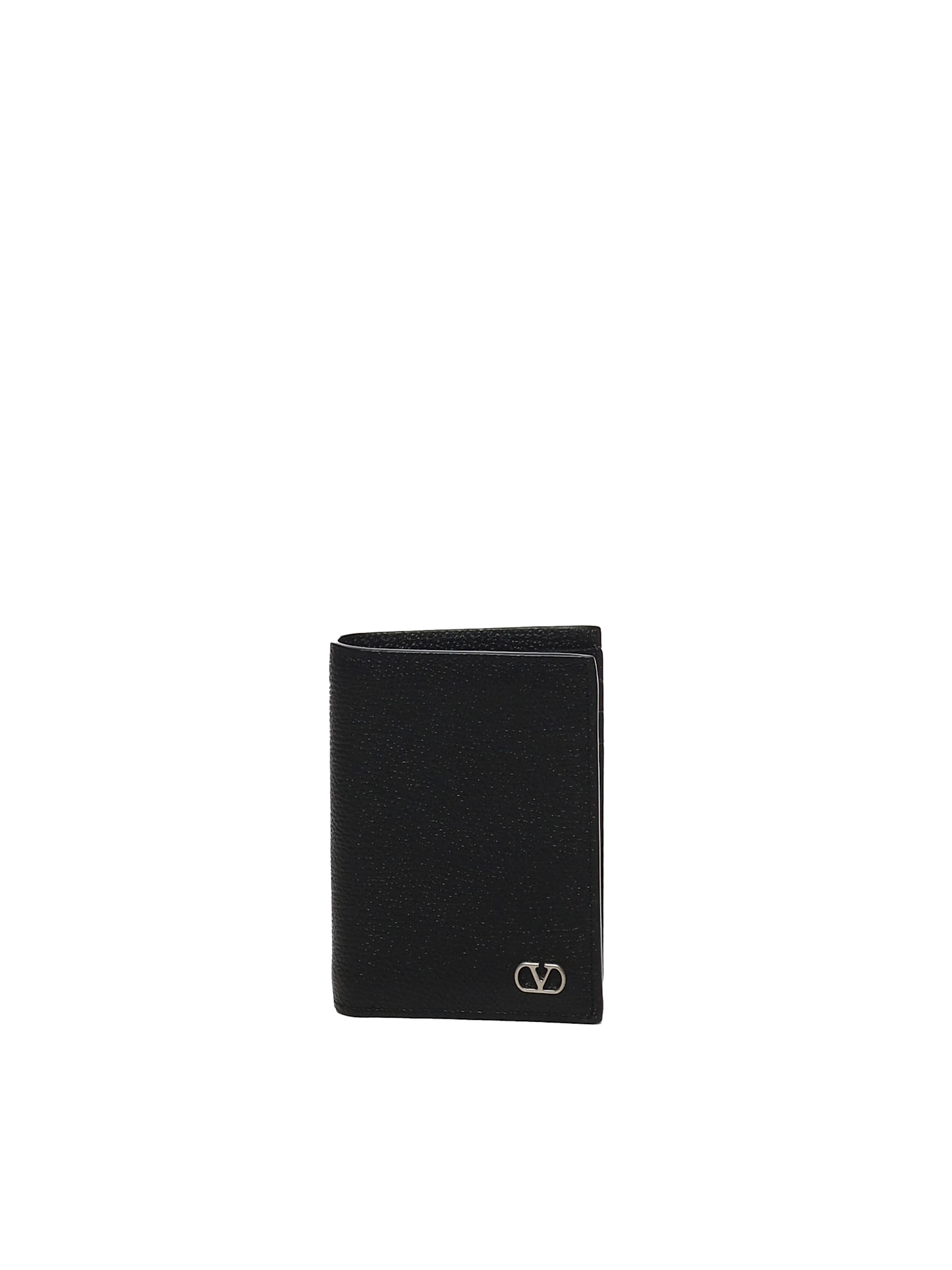 Valentino Garavani Black Leather Card Holder