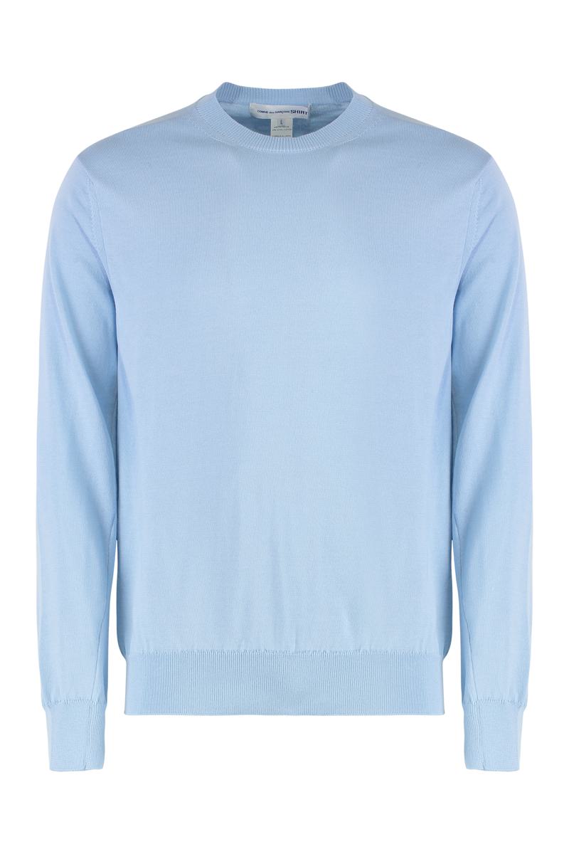 Comme Des Garçons Cotton Blend Crew-Neck Sweater