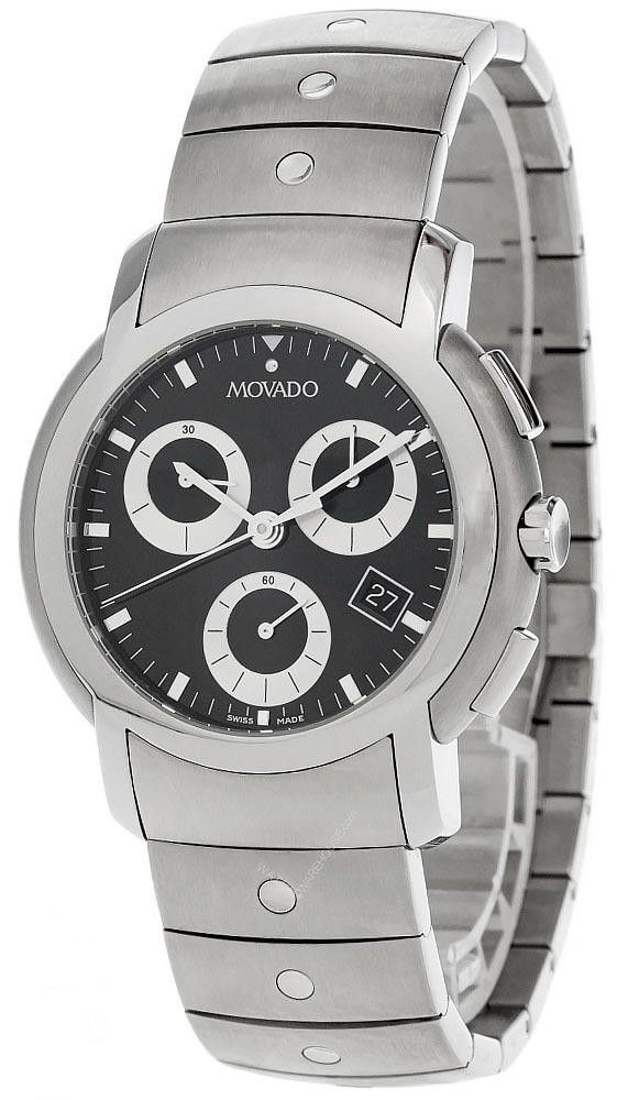 MOVADO SL Series Stainless Steel Black Dial Men's Watch 0605734