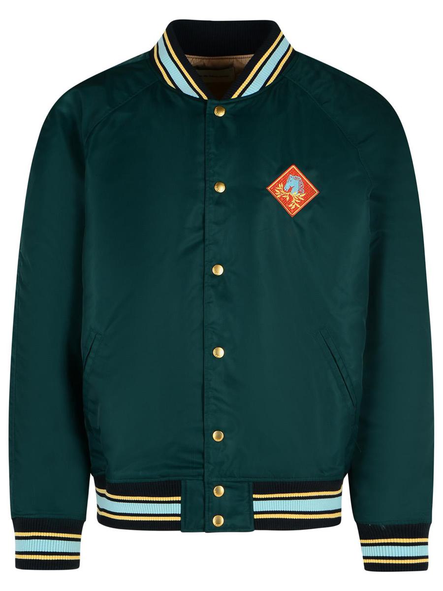 Drôle De Monsieur Bomber Jacket In Green Polyamide
