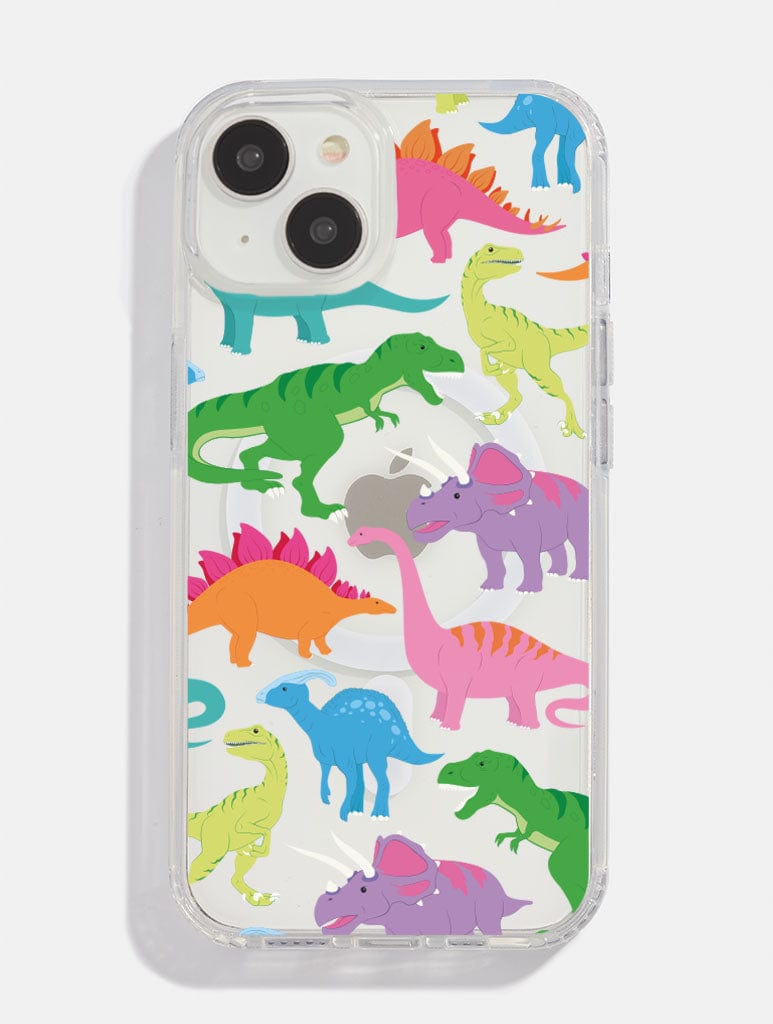 Colourful Dino Mag Safe i Phone Case, i Phone 15 Case