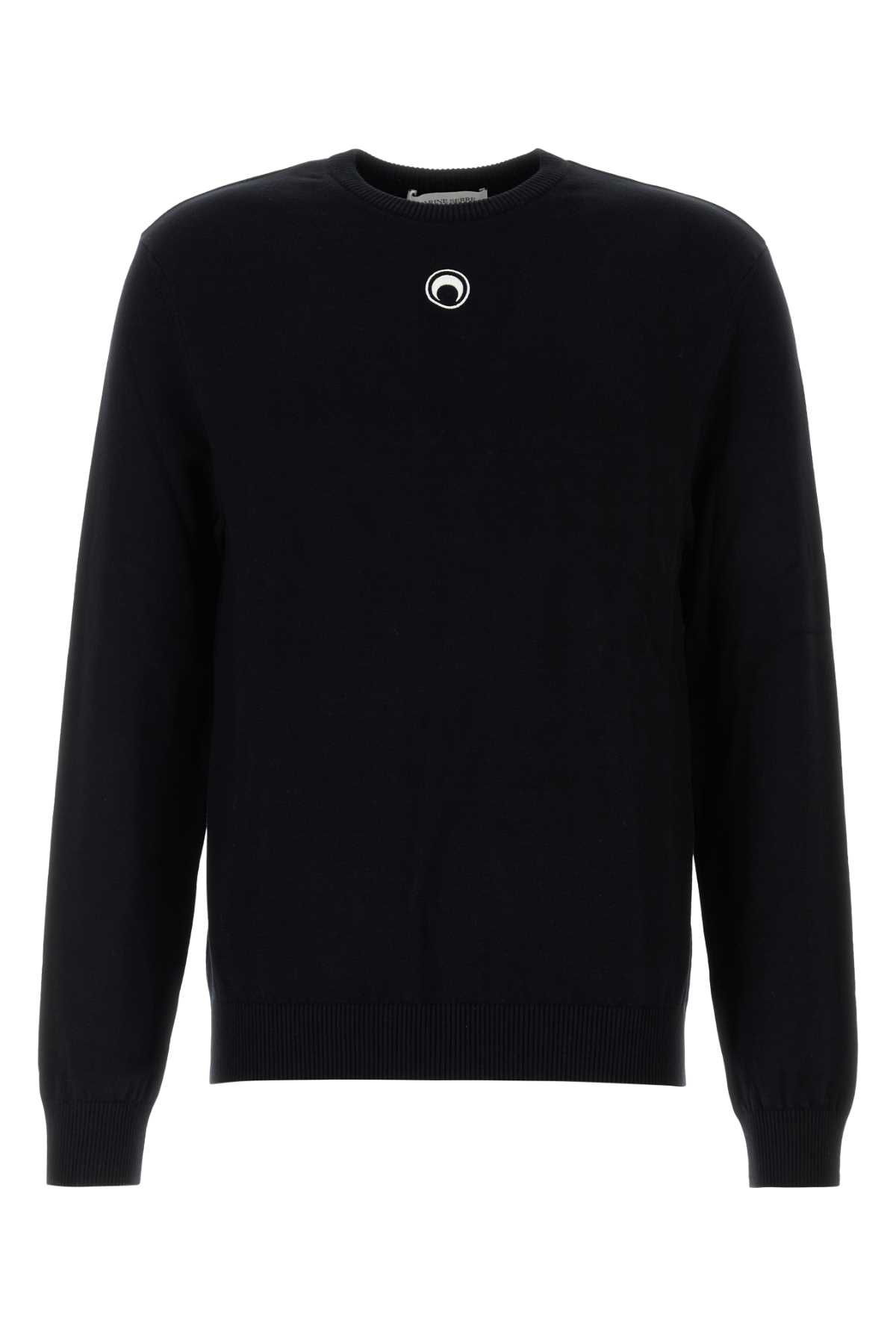 Marine Serre Black Stretch Viscose Sweater