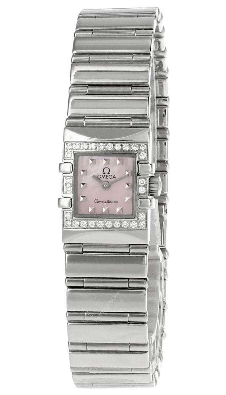 OMEGA Constellation QUADRA MINI 20x15MM QTZ Pink Dial Watch 1537.73.00 / 15377300