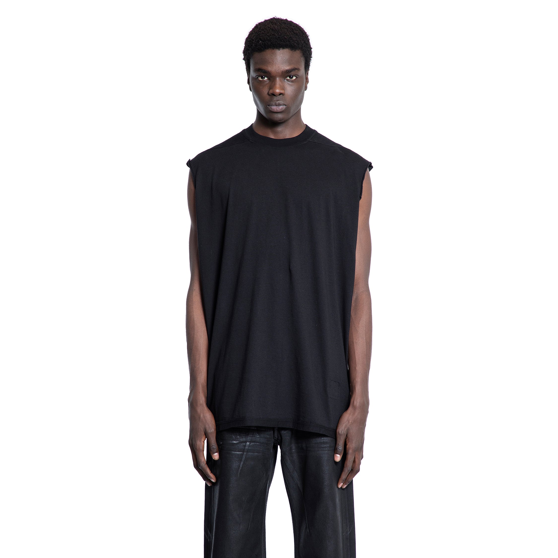 RICK OWENS DRKSHDW MAN BLACK T-SHIRTS & TANK TOPS