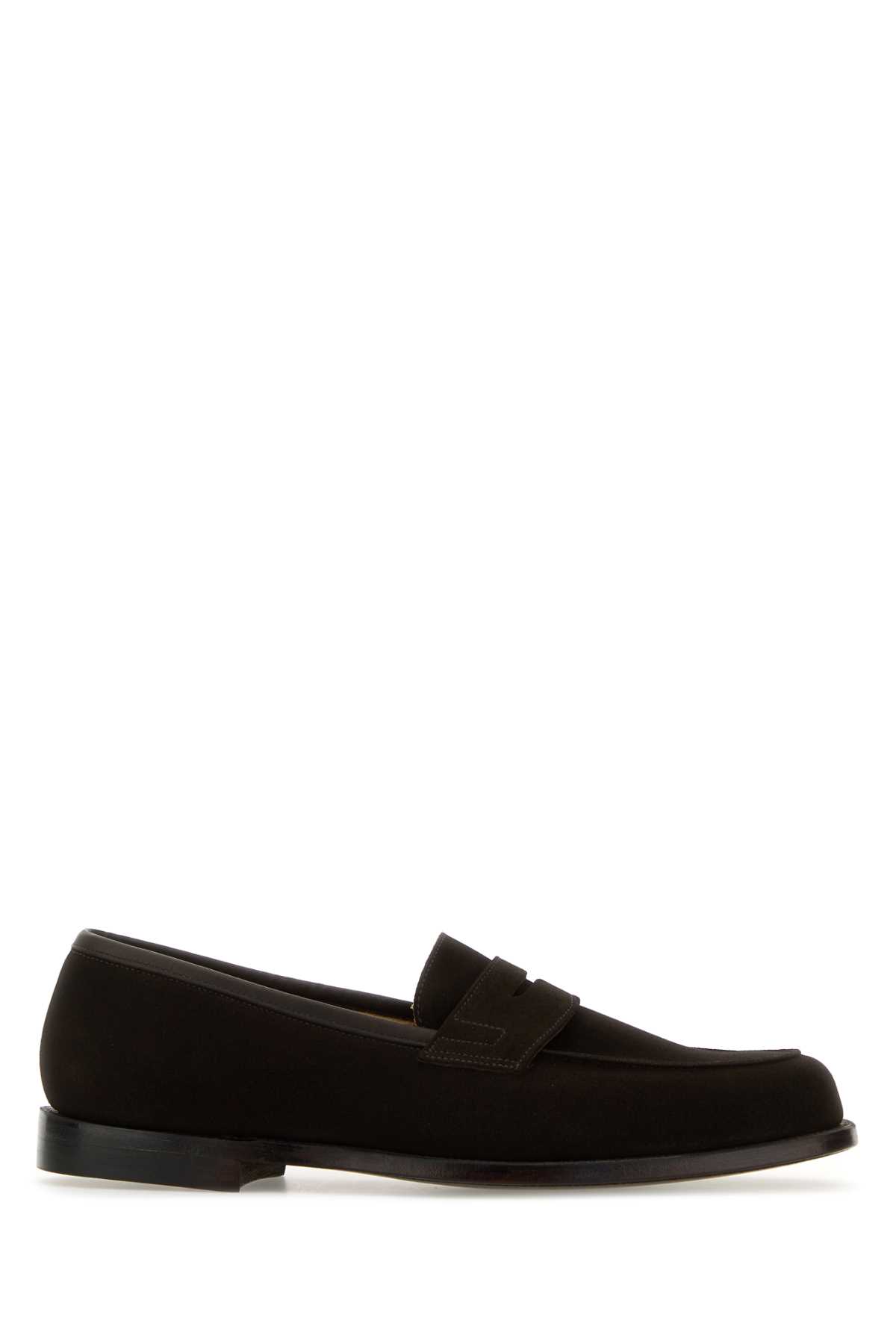 Crockett & Jones 棕色麂皮 Grantham 2 乐福鞋