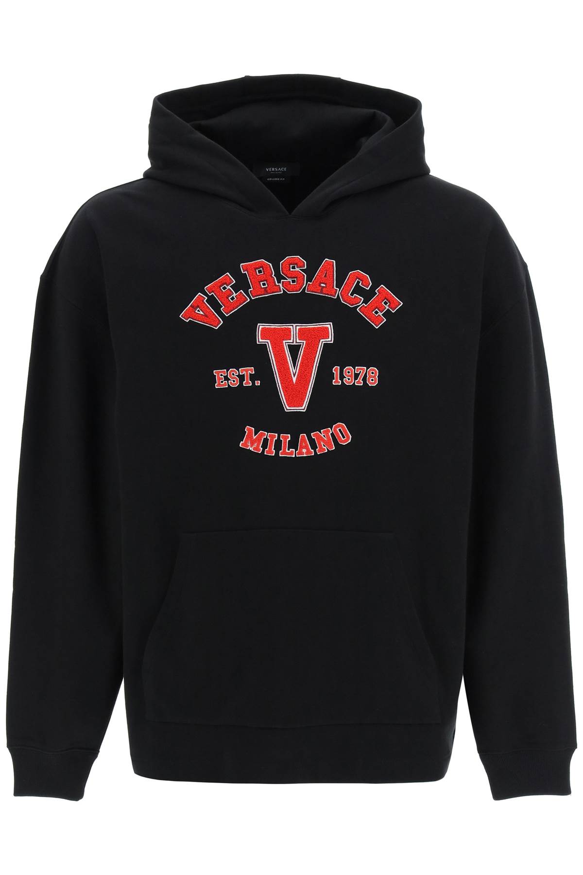 Versace Hooded Cotton Logo Sweatshirt