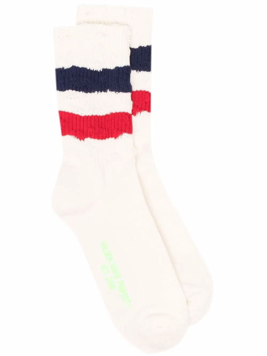 Golden Goose Socks High Rib Stripes Ripped Accessories