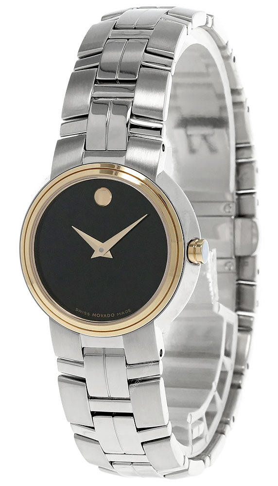 MOVADO Artiko 28MM Black Museum Dial Two-Tone Women's Watch 0605594
