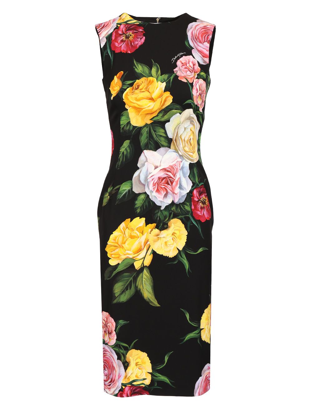Dolce & Gabbana Longuette Dress With Floral Print