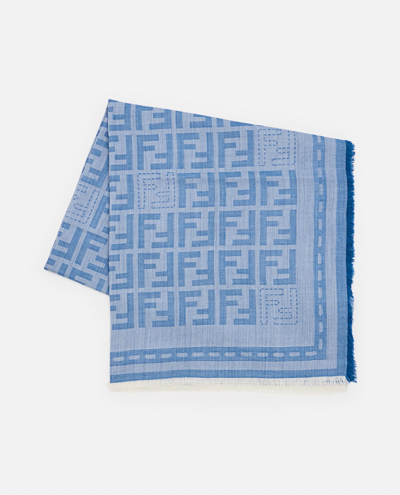 Fendi Printed Denim Shawl