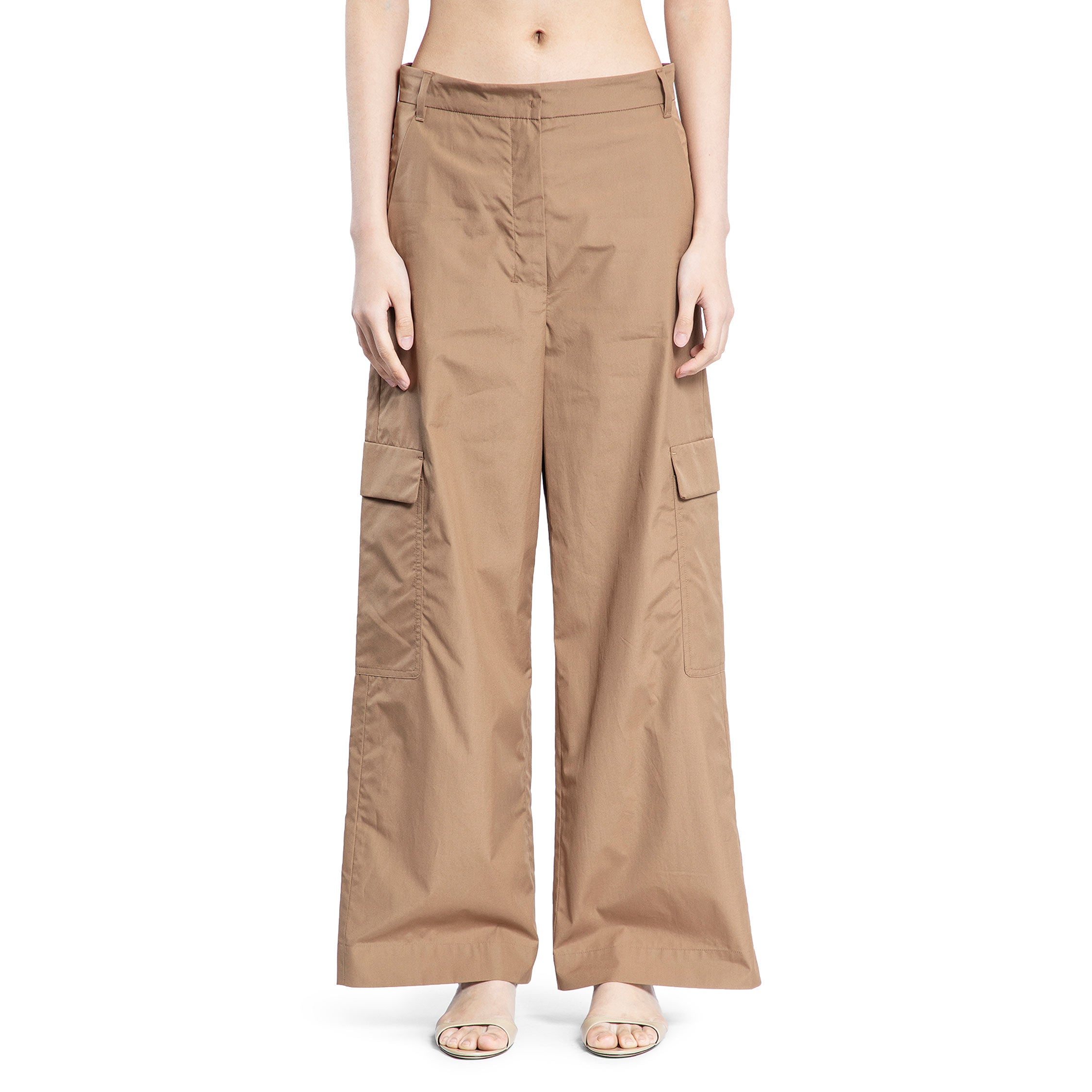 S MAX MARA WOMAN BROWN TROUSERS