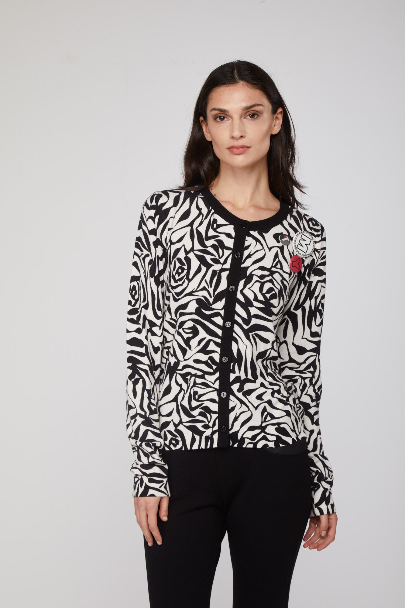 TWINSET Cardigan Fantasia Astratta con Spille